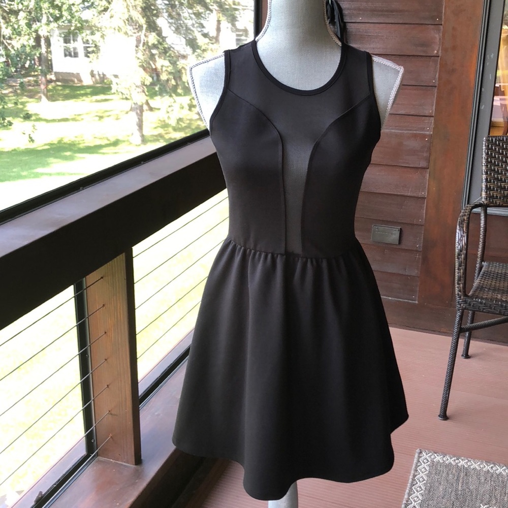 LBD AQUA mini black dress. So awesome in person. Sheer back with zipper.